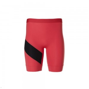 Tracksmith Allston Half Men's Tights Red Black NZ | 46723TWJB