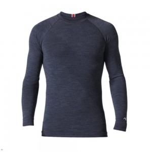 Tracksmith Brighton Men's Base Layer Navy NZ | 71240WMYN