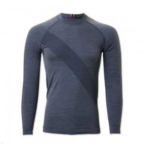 Tracksmith Brighton Men's Base Layer Stone Gray NZ | 95867UTYF