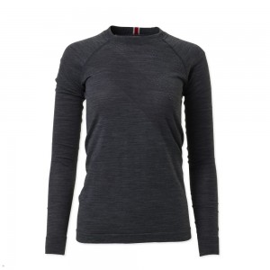 Tracksmith Brighton Women's Base Layer Ebony NZ | 93450QPCU