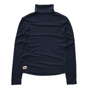 Tracksmith Fells Turtleneck Men's Base Layer Blueberry NZ | 07358YMBJ