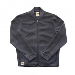 Tracksmith Fens Fleece Men's Jacket Ebony NZ | 25640ALHI