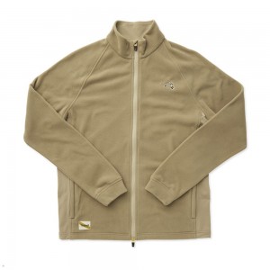 Tracksmith Franklin Fleece Men's Jacket Taupe NZ | 04571DREF