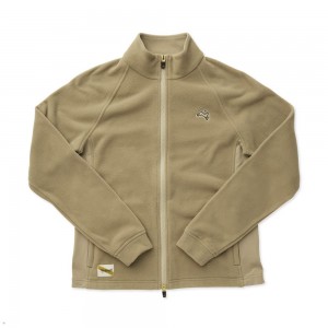 Tracksmith Franklin Fleece Women's Jacket Taupe NZ | 27014QHDB