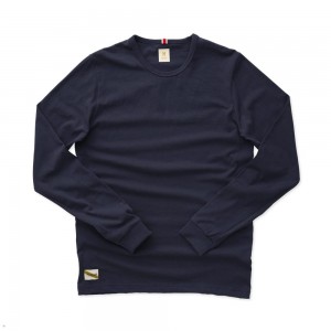 Tracksmith Grayboy Long Sleeve Women's Shirts Navy NZ | 95017PZIQ