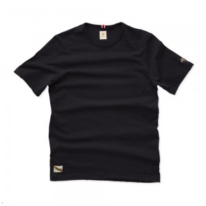 Tracksmith Grayboy Men's Tee Black NZ | 53062LYMK