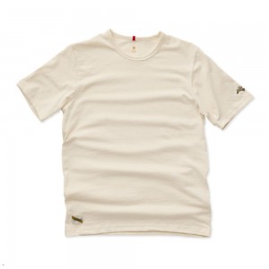 Tracksmith Grayboy Men's Tee Ivory NZ | 08479HXDT