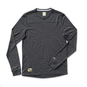 Tracksmith Harrier Long Sleeve Men's Shirts Dark Gray Heather NZ | 30529CQLP