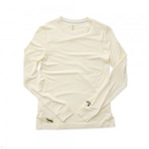 Tracksmith Harrier Long Sleeve Women's Shirts Birch NZ | 32874TJHI