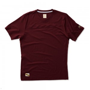 Tracksmith Harrier Men's Tee Berry NZ | 14893JOCZ