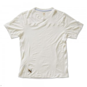 Tracksmith Harrier Men's Tee Ivory NZ | 38492UNOY