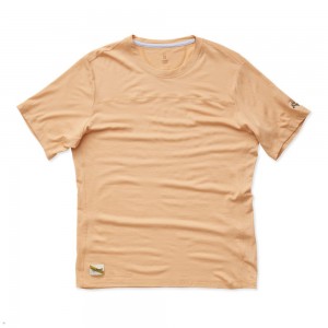 Tracksmith Harrier Men's Tee Peach NZ | 26079CBJV