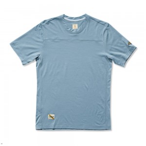 Tracksmith Harrier Men's Tee Stonewash NZ | 30712AYKS