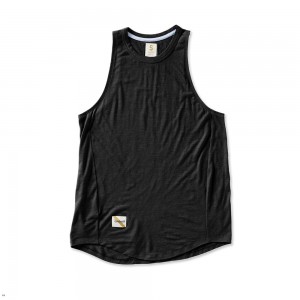 Tracksmith Harrier Women's Tank Black NZ | 05839GMAP