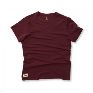 Tracksmith Harrier Women's Tee Berry NZ | 45378XIWF