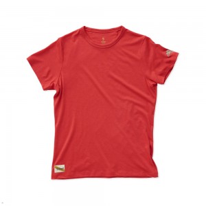 Tracksmith Harrier Women's Tee Dark Rose NZ | 41576XKIY