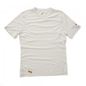 Tracksmith Horizon Men's Tee Dawn/Eggshell NZ | 23978DAGO