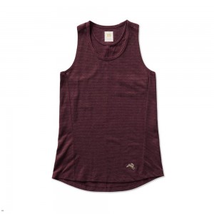 Tracksmith Horizon Women's Tank Wine NZ | 24193OXCQ