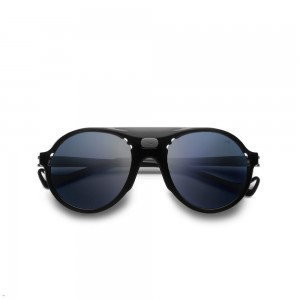 Tracksmith Kazu Tourer Sunglasses Black NZ | 10857KTWI