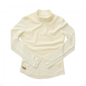 Tracksmith NDO Wind-Block Mockneck Women's Shirts Ivory NZ | 16052DUVR