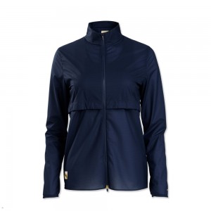 Tracksmith Rain Women's Jacket Navy NZ | 68952JPEM