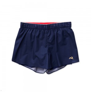 Tracksmith Rain Women's Shorts Navy NZ | 42963HSVC