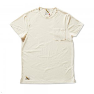 Tracksmith Run Cannonball Run Men's Tee Ivory NZ | 07813KXTF