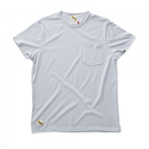 Tracksmith Run Cannonball Run Men's Tee Pearl Blue NZ | 46038PQHR