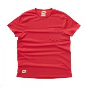 Tracksmith Run Cannonball Run Men's Tee Red NZ | 67284FABK