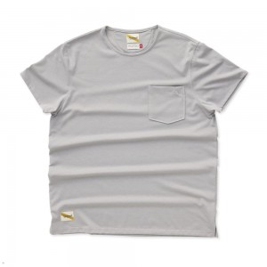 Tracksmith Run Cannonball Run Men's Tee Silver NZ | 16954QMNB