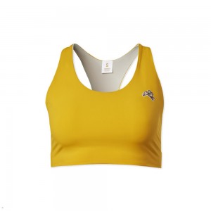 Tracksmith Run Cannonball Run Women's Bra Faded Marigold/Ivory NZ | 14587BIVK