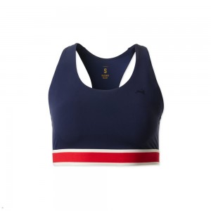 Tracksmith Run Women's Bra Navy NZ | 50742IEDM