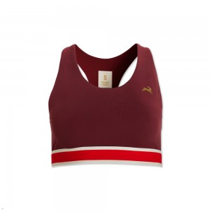 Tracksmith Run Women's Bra Red NZ | 20385RGWA