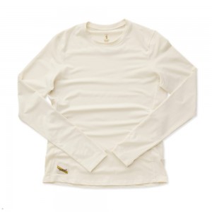 Tracksmith Session Long Sleeve Women's Shirts White NZ | 46127QTFV