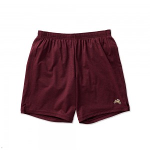 Tracksmith Session Men's Shorts Burgundy NZ | 20854GFNY