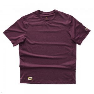 Tracksmith Session Men's Tee Aubergine NZ | 97160INJG