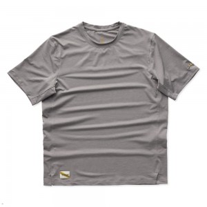 Tracksmith Session Men's Tee Frost Gray NZ | 21089CSQZ