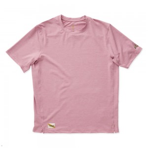 Tracksmith Session Men's Tee Rose NZ | 91845UFRJ