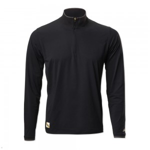 Tracksmith Session Quarter Zip Men's Mid Layer Black NZ | 80692BEYU