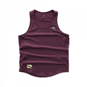 Tracksmith Session Women's Tank Aubergine NZ | 69470BNUR