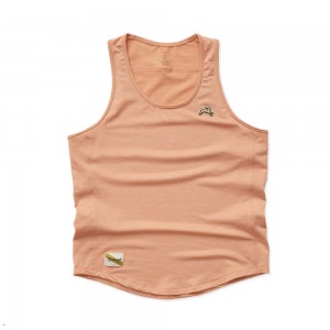 Tracksmith Session Women's Tank Muted Clay NZ | 73165JTVD