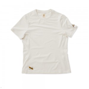 Tracksmith Session Women's Tee Ivory NZ | 75198MOKX