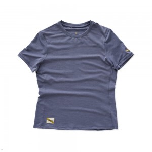 Tracksmith Session Women's Tee Stone Gray NZ | 08562ENWM