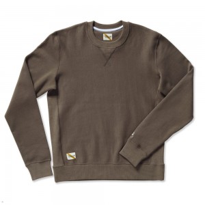 Tracksmith Trackhouse Crew Men's Sweatshirt Tamarind NZ | 86372EZDG