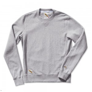 Tracksmith Trackhouse Crew Men's Sweatshirt Gray NZ | 91847PGIW