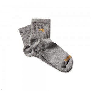 Tracksmith Trackhouse Crew Sock Gray NZ | 19803BTGR