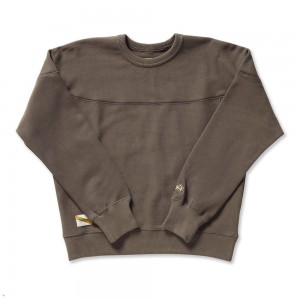 Tracksmith Trackhouse Crew Women's Sweatshirt Tamarind NZ | 92816YDGB