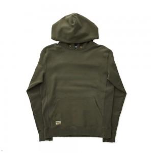 Tracksmith Trackhouse Men's Sweatshirt Beetle Green NZ | 52613RPCJ