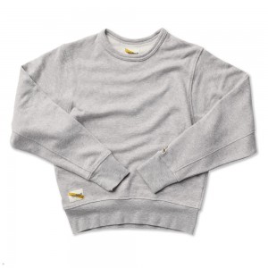 Tracksmith Trackhouse Midweight Crew Women's Sweatshirt Gray NZ | 36059CKHD