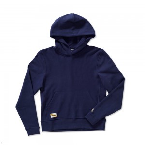 Tracksmith Trackhouse Women's Sweatshirt Navy NZ | 65124JFXU